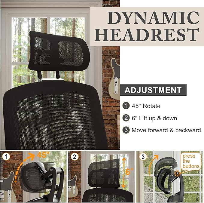 GABRYLLY Ergonomic Office Mesh Chair, High-Back Desk Chair - Image 8