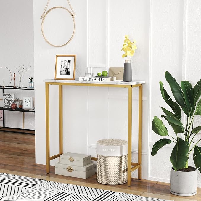 HollyHOME Narrow Hallway Table, 29.5" Small Console Stand, Slim Entryway Table - Image 2