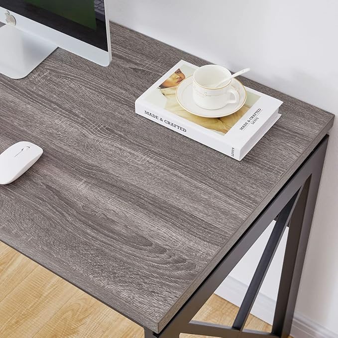 BON AUGURE Industrial Computer Desk, Rustic Wood Desks - Image 4