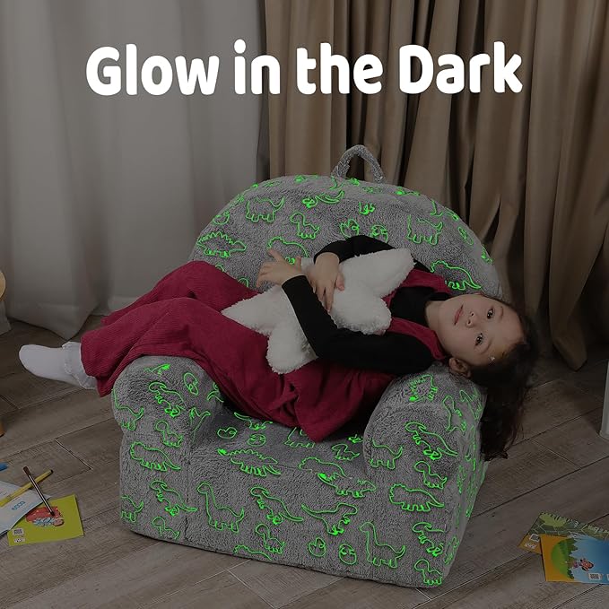 Dinosaur Glow in The Dark Kids Sofa - Image 4
