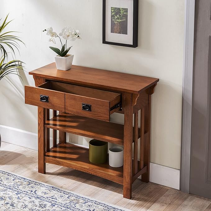 Leick Home 8261 Mission Bookcase Console Table - Image 12