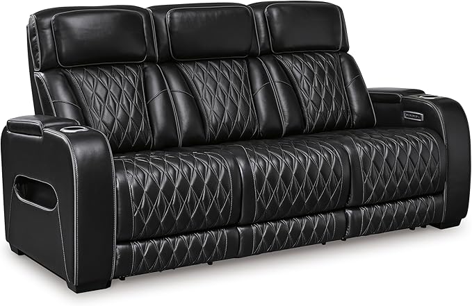 Signature Design by Ashley Boyington Contemporary Leather Match Power Reclining by SignatureDesignbyAshley