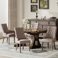 COLAMY Wingback Upholstered Side Dining Room Chairs Set of 4, Fabric Dining by COLAMYINC