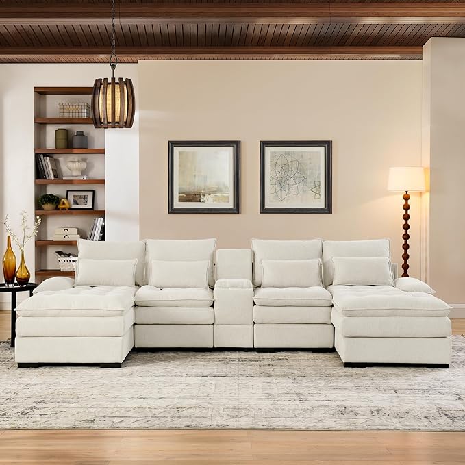 130" U-Shaped Sectional Sofa - Image 3