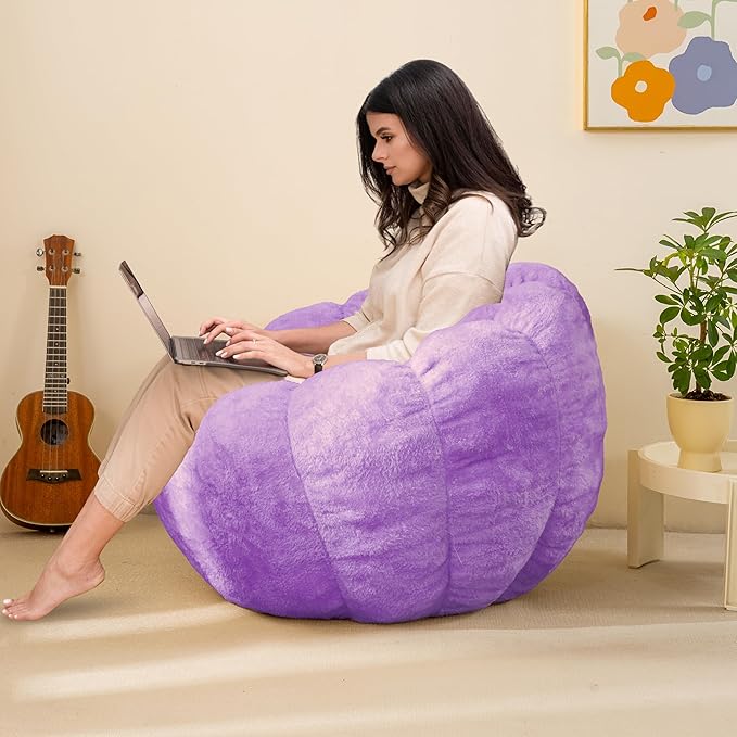 Pumpkin Bean Bag Sofa Chair, Bean Bag Chair - Image 3