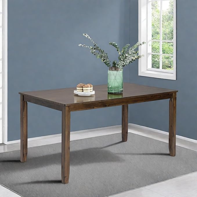 Dining Table for 4, Wooden Rectangular Kitchen Table by Outdoorchairs