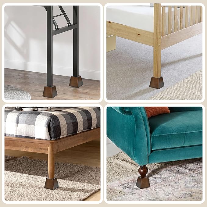 Sopicoz Wooden Furniture Risers Tapered Bed Risers - Image 6