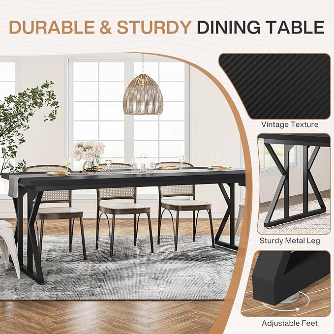 Tribesigns Farmhouse Dining Table - Image 4