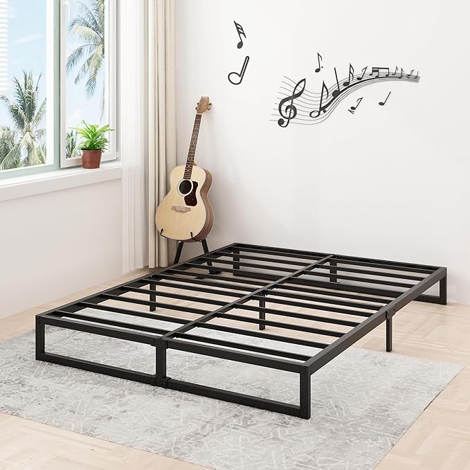 9 Inch California King Bed Frames No Box Spring Needed Heavy Duty Metal Cal - Image 6