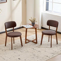 Furniliving Wooden Dining Chairs Set of 2, Mid-Century Modern Leather by FurnilivingFurnitureforHome