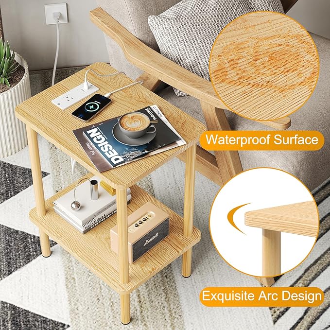 Apicizon 2 Tier End Table, Small Side Table - Image 5