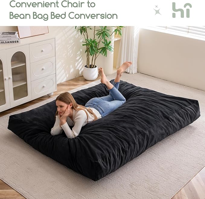 HIGOGOGO Giant Bean Bag Chair Bed - Image 5