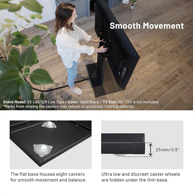 WALL V2 Caster Low Type | Minimalist Rolling TV Stand - Image 4