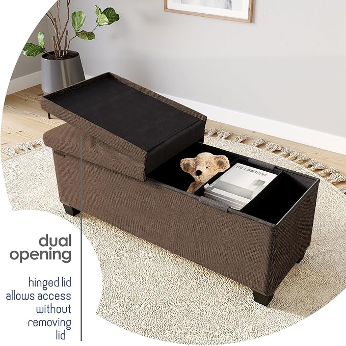 STORAGEBUD Storage Ottoman Bench - Image 9
