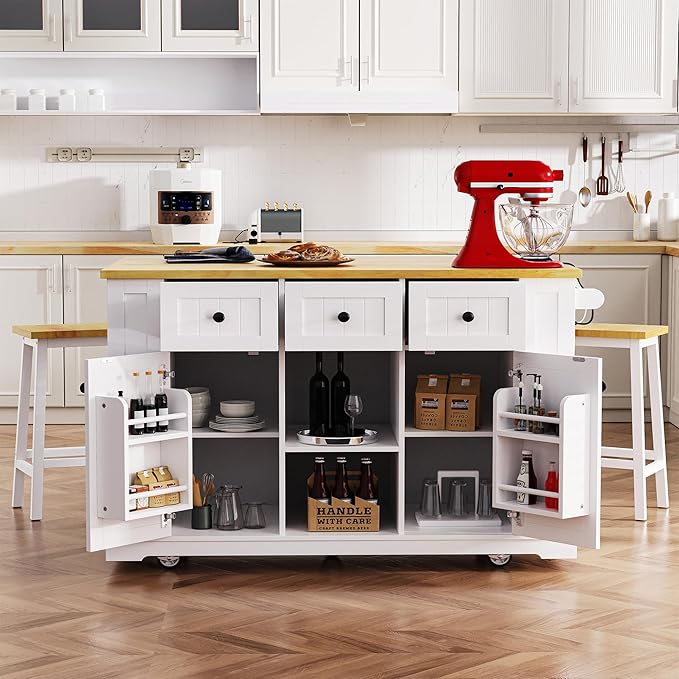 YOTPO 53" Large Kitchen Island by Unknown