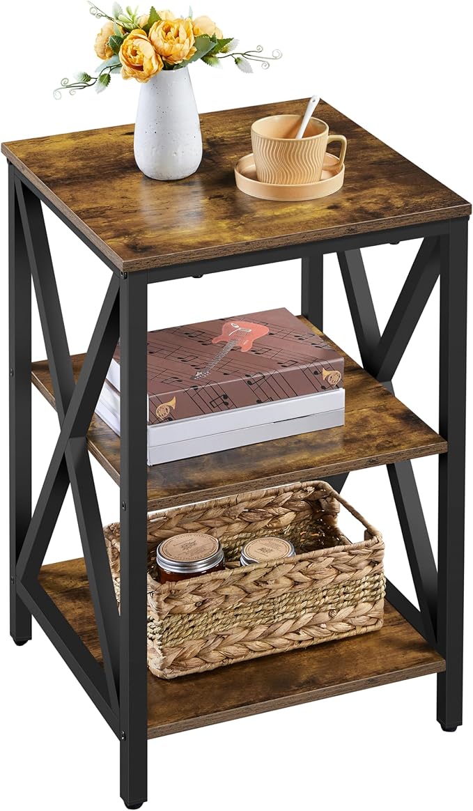 Yaheetech Industrial End Tables, 3-Tier Side Tables by Yaheetech