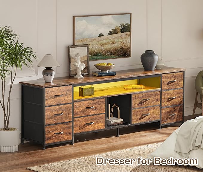 Huuger 70.9 Inch LED TV Stand Dresser - Image 7