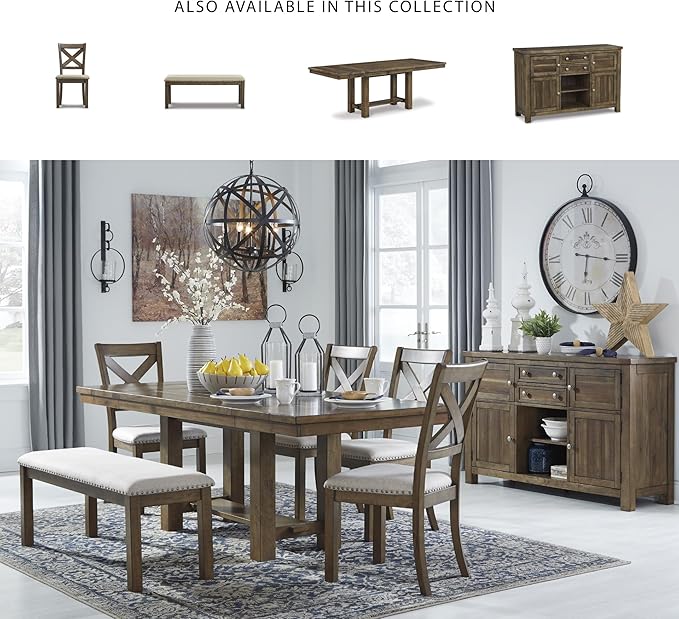 Signature Design by Ashley Moriville Farmhouse 36” x 30” Dining Extension Table - Image 6