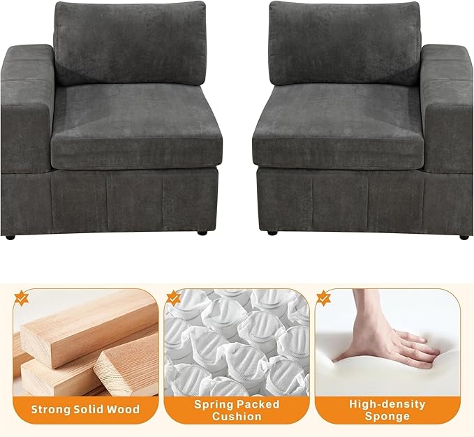 Sectional Couches for Living Room, 130″ Modular Sectional Sofa - Image 5