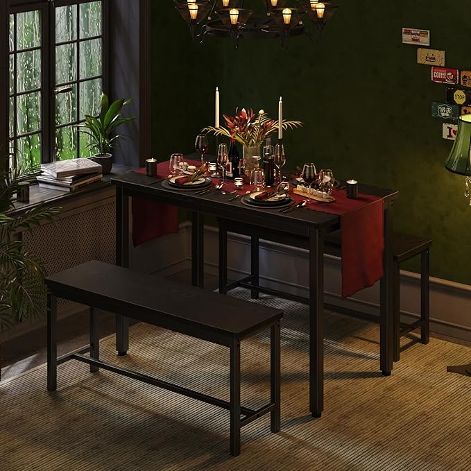 Tatub Dining Table Set for 4, 3-Piece Kitchen Table - Image 6