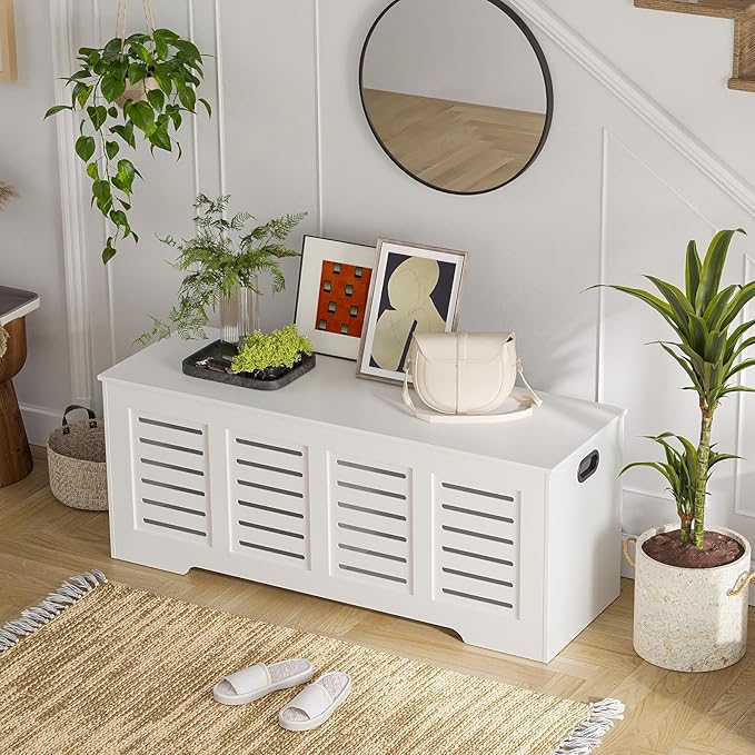 DINZI LVJ Storage Chest, 47.3” Wooden Toy Box - Image 5