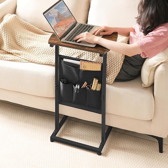 HOOBRO C Shaped End Table Set of 2, Small Side Table - Image 2