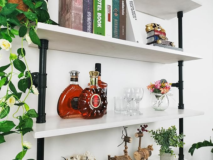 Ladder Pipe Shelves, Wall Mounted Industrial Shelves - Image 6