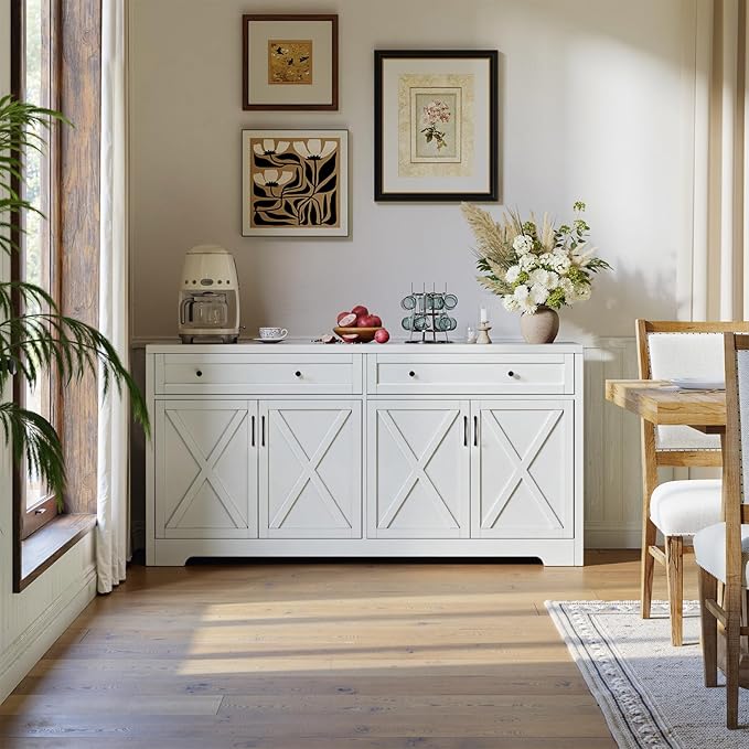 61'' Farmhouse Sideboard Buffet Cabinet - Image 3