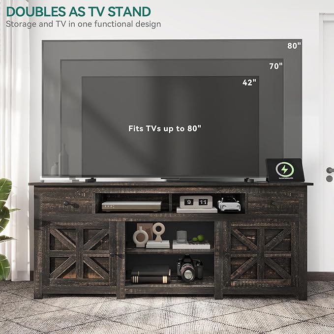 YITAHOME TV Stand for 75/80 Inch TV, Entertainment Center, TV Cabinet - Image 6