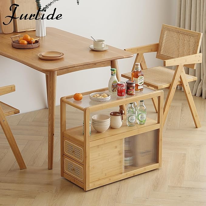 Rattan Nightstand Side Table - Image 6