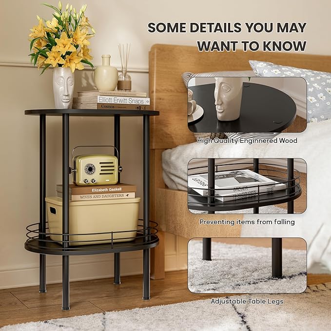 Small Round Side Table, Bedside Table - Image 4
