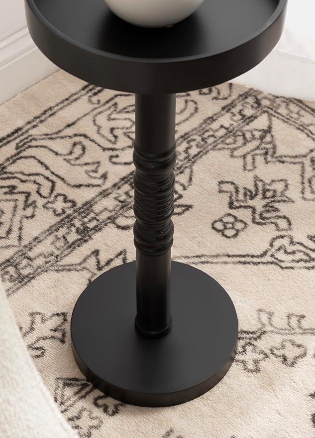 Kate and Laurel Bellport Farmhouse Round Drink Table, Decorative Traditional - Image 6