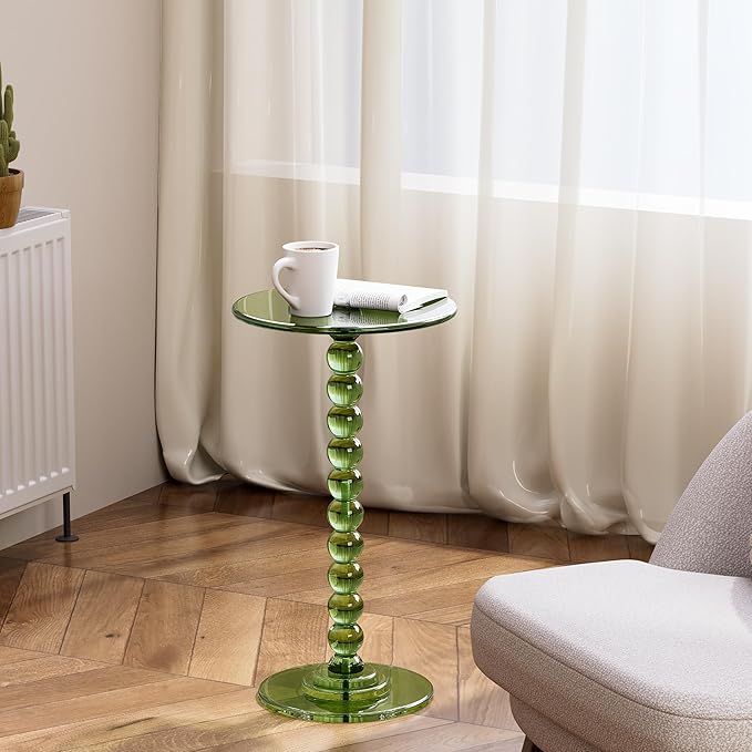 Acrylic Side Table, End Table Round Top - Image 9