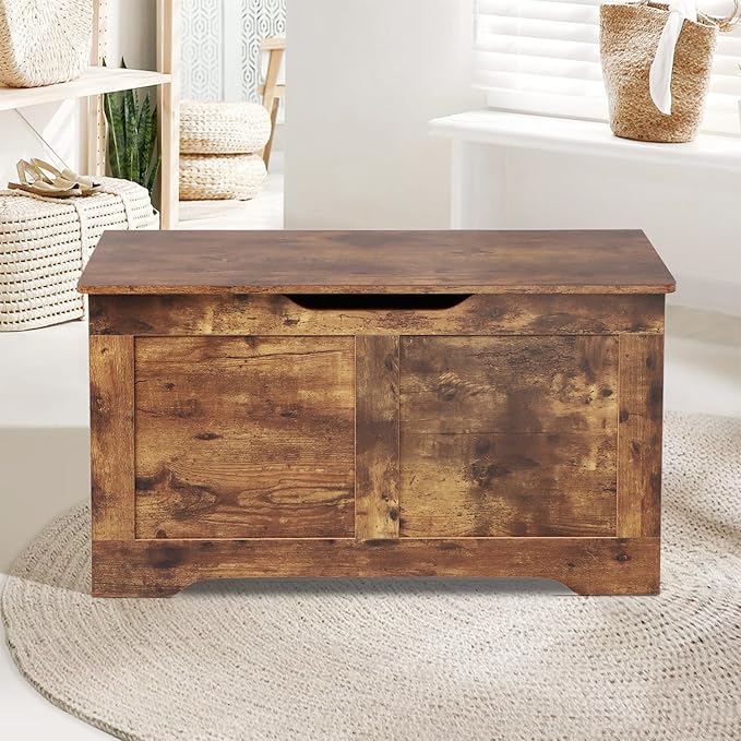 31.5" Storage Chest, Wooden Storage Bench, Lift Top Toy Chest - Image 9