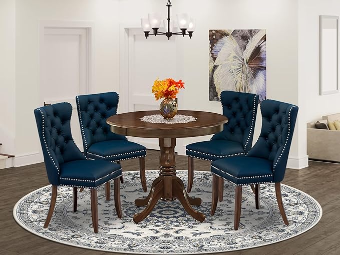 East West Furniture ANDA5-AWA-29 5 Piece Kitchen Table & Chairs Set Contains a - Image 2