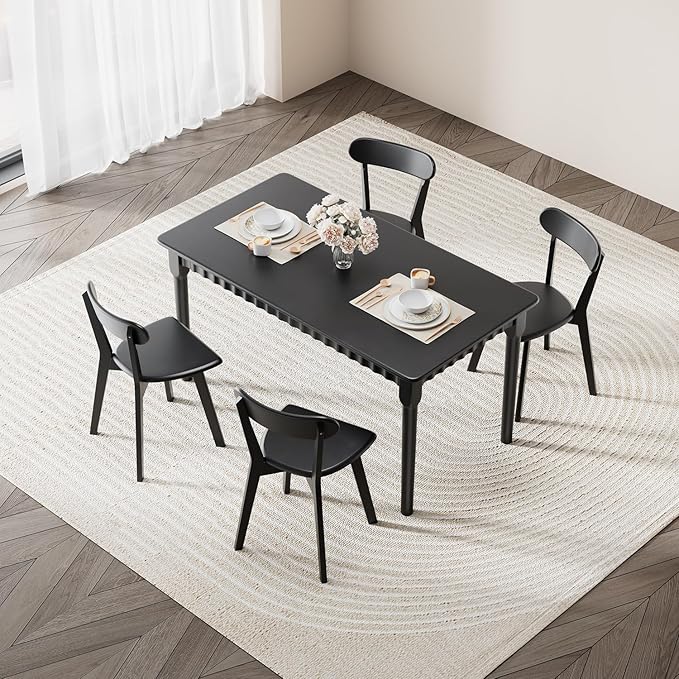 Solid Wood Dining Chairs Set of 4, Farmhouse Kitchen Chairs - Image 4