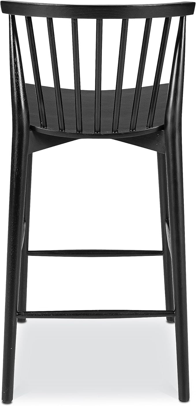 POLY & BARK Ligna Counter Stool Black – Mid-Century Inspired Stool - Image 5