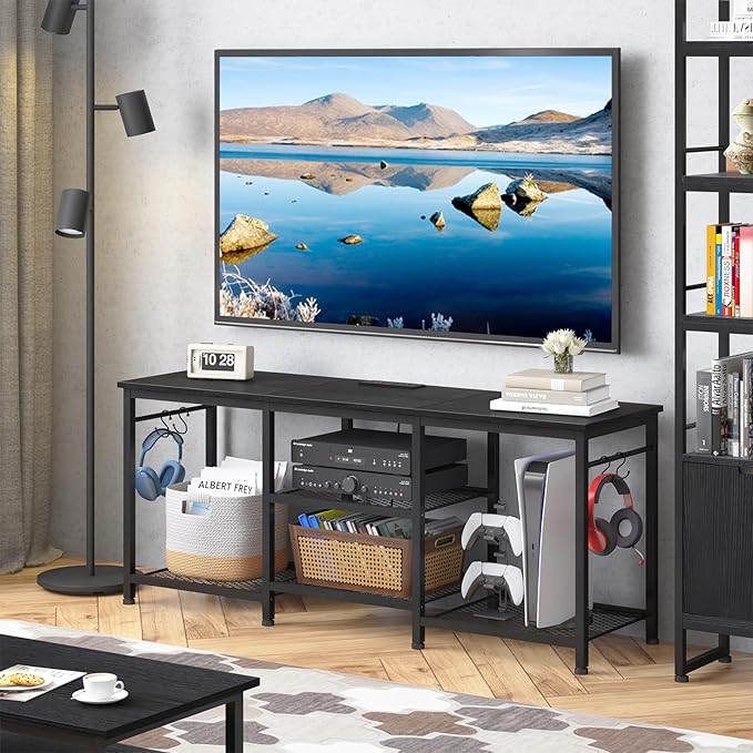 YGEOMER Entertainment Center for 55 inch TVs, TV Stand - Image 6