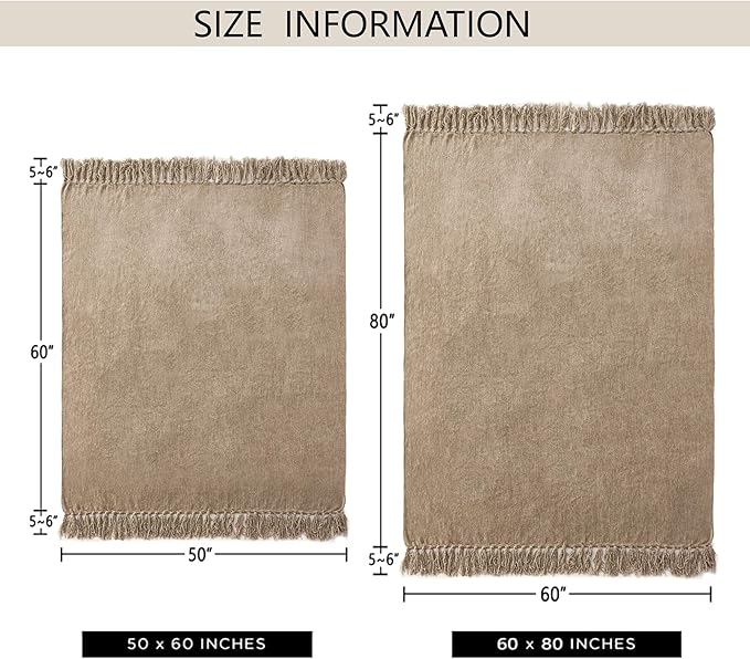 Chenille Throw Blanket for Couch 50"X 60", Soft Cozy Throws - Image 3