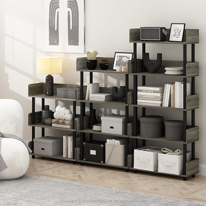 Furinno Turn-N-Tube 4-Tier Multipurposes Display Rack, Open Shelf Rack/Storage - Image 2