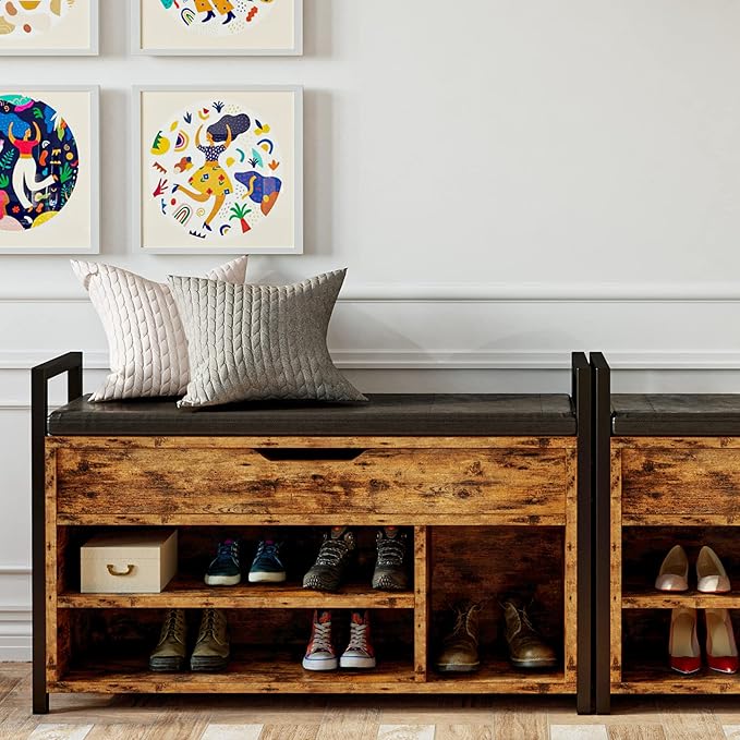 IRONCK Shoe Storage Bench, Entryway Bench - Image 5