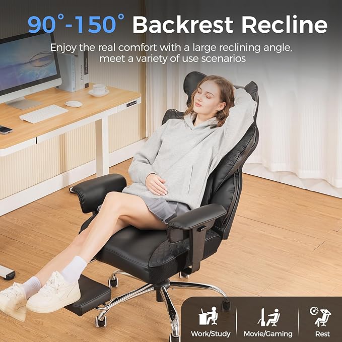 GTRACING Big and Tall Gaming Chair 400lbs Heavy Duty Office Chair - Image 7