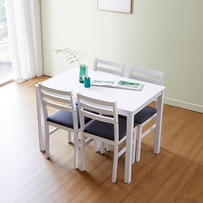 Livinia Seattle 5-Piece Wooden Dining Table Set - Image 5