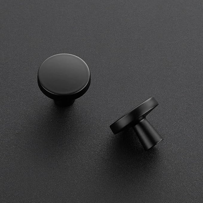 Ravinte 10 Pack Drawer Pulls 1-1/4 Inch Kitchen Cabinet Knobs Solid Round - Image 2