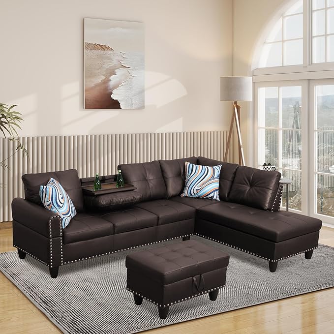 L Shaped Modular Sectional Sofa by NicBex
