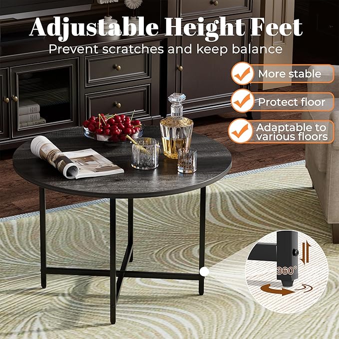 Round Coffee Table, Small Coffee Tables - Image 4