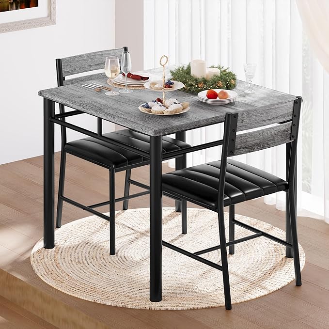 IRONCK Dining Table Set for 2, Small Kitchen Table - Image 9