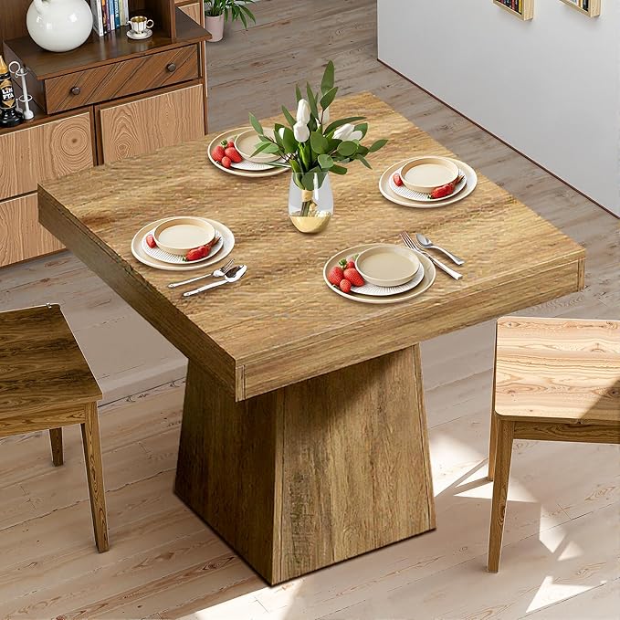 NicBex Square Dining Table for 4, 31.5" Farmhouse Dinner Table Small Dining - Image 6