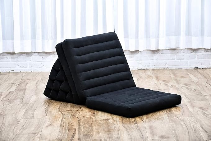 Leewadee 3-Fold Mat with Triangle Cushion – Comfortable TV Pillow, Foldable - Image 7
