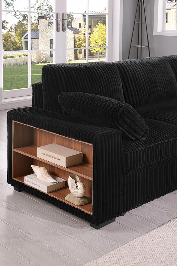 Eafurn Oversized U Shaped Convertible Sleeper Sectional Sofa w/Pull Out Couch - Image 10